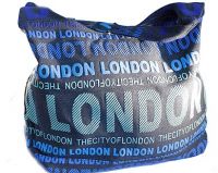 Green canvas London bag